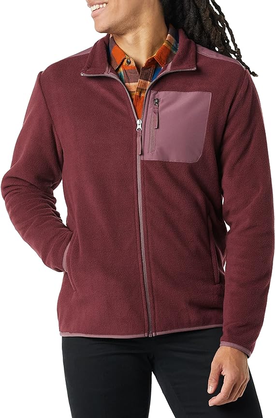 Amazon Essentials Mens Full-Zip Fleece Jacket