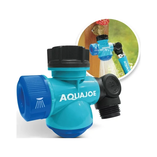 Aqua Joe Multi-Function Outdoor Faucet & Garden Hose Tap Connector